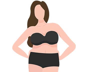 Getekende vrouw appelfiguur