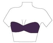 Getekend lichaam met bandeau bh