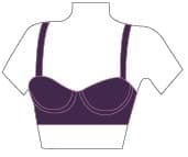 Getekend lichaam met bustier
