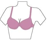 Getekend lichaam met push-up bh