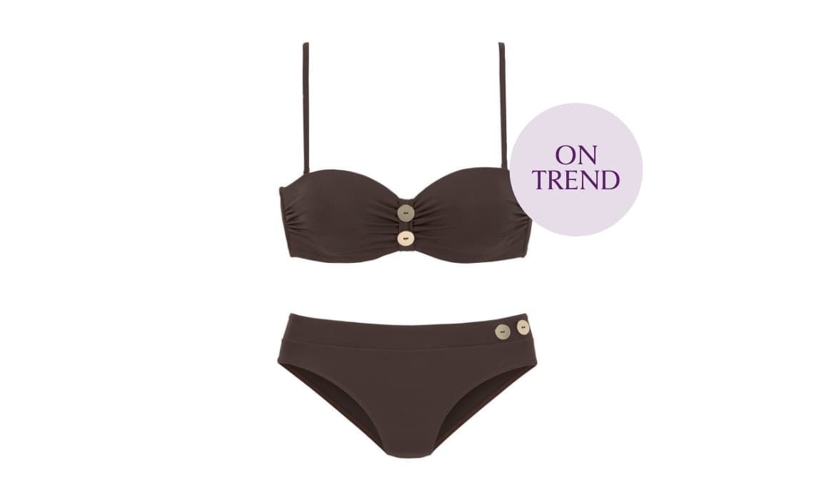 Donkerbruine bikini