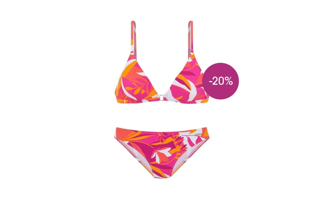 Triangelbikini met print
