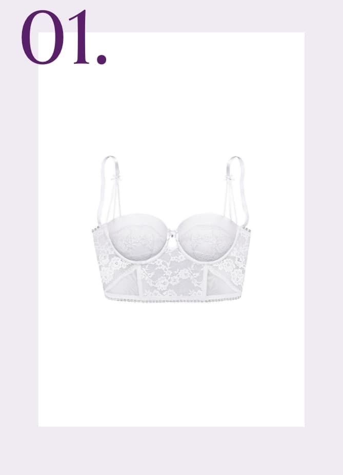 Witte bustier