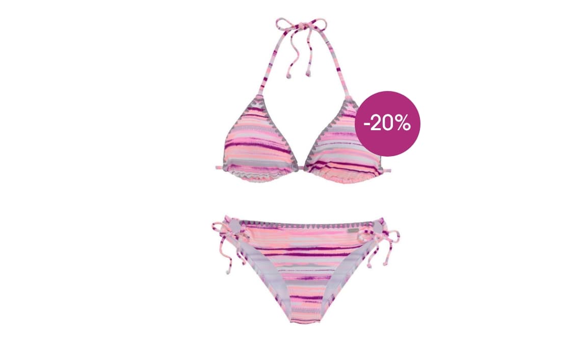 Gestreepte bikini