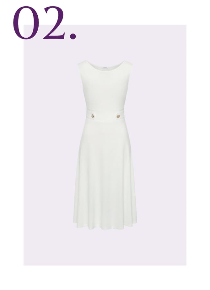 Witte jurk mouwloos