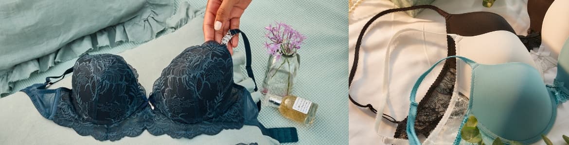 Bh die op het bed ligt