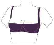 Tekening lichaam met balconette bh