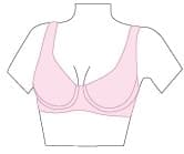 Getekend lichaam met minimizer bh