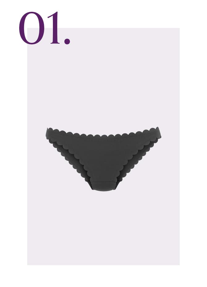 Zwarte bikinislip