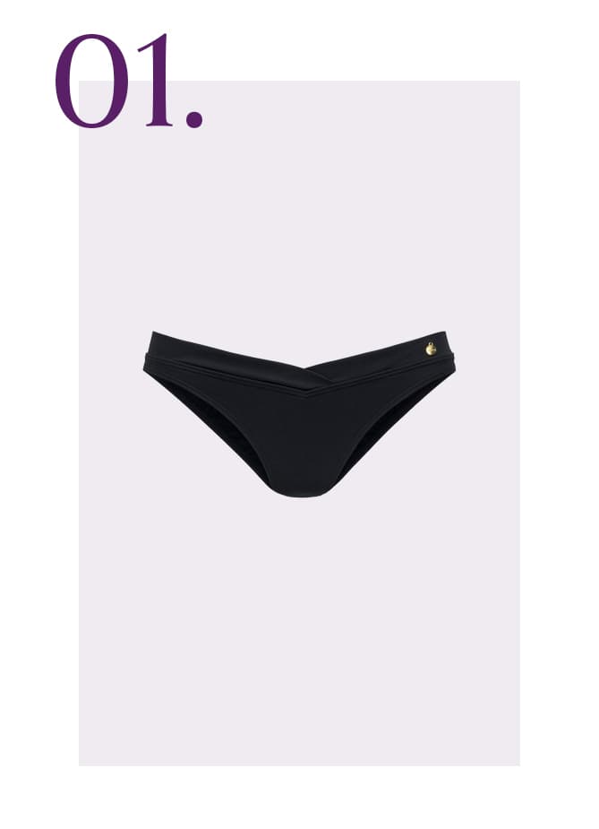 Zwarte Braziliaanse bikinislip