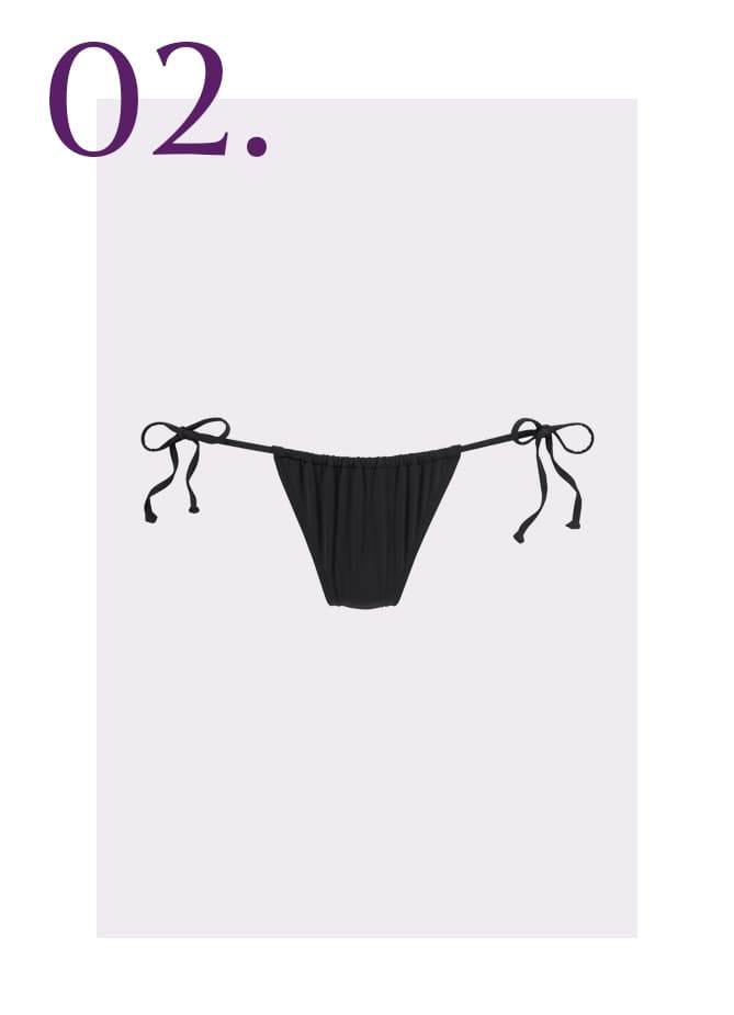 Zwarte Braziliaanse bikinislip