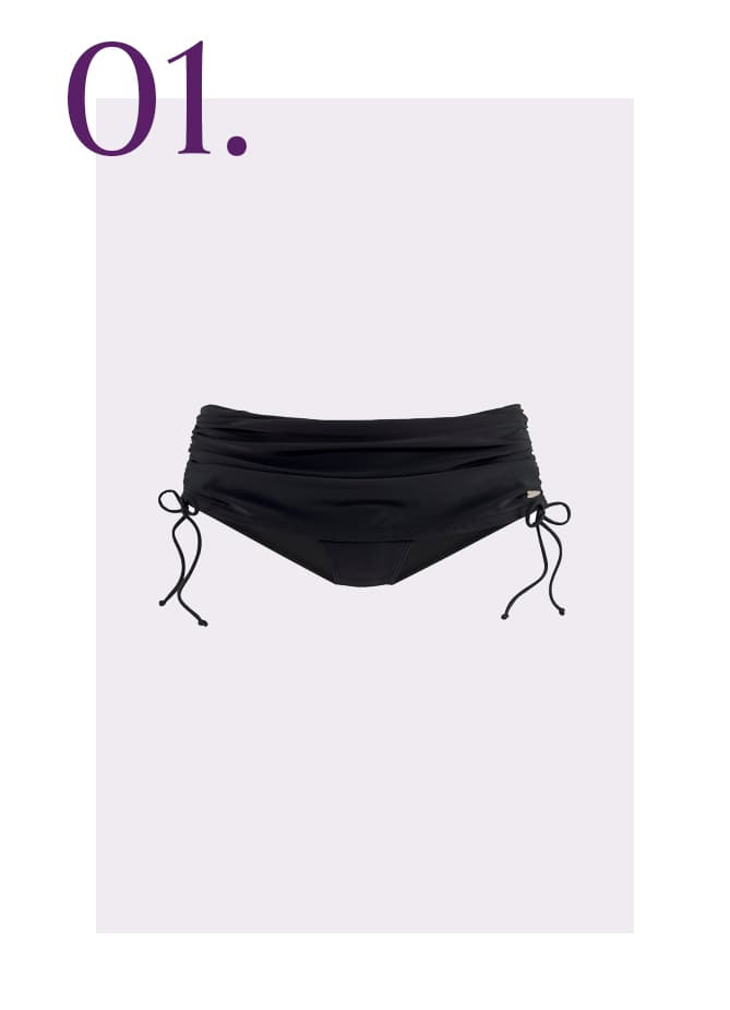 Zwart bikinibroekje met touwtjes