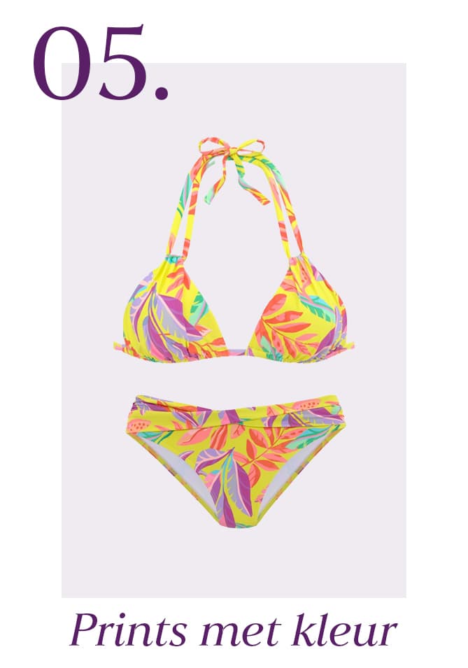 Bikini met gekleurde prints