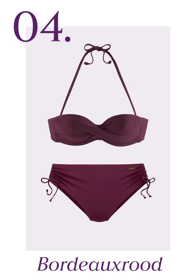 Bikini bordeauxrood