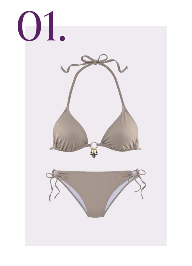 Nude kleurige bikini