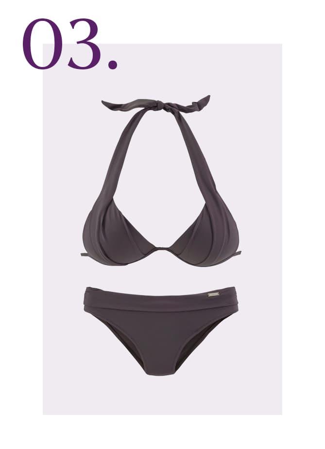 Nude kleurige bikini bruin