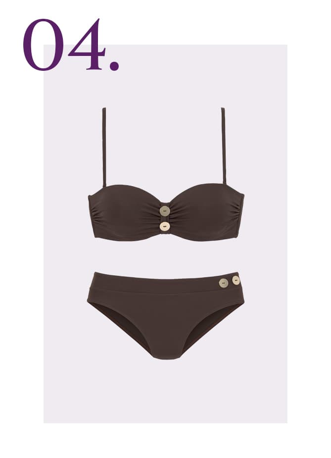 Nude kleurige bruine bikini