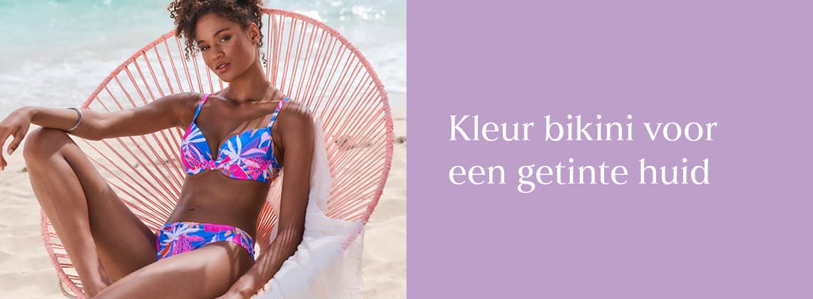 Kleur bikini voor een getinte huid