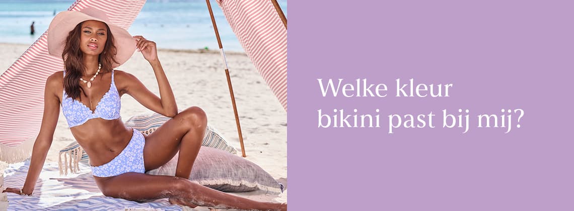 Vrouw op het strand in bikini