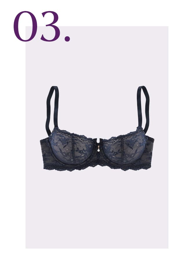 Donkerblauwe balconette