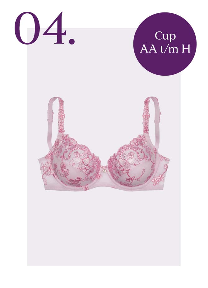 Roze bh met bloemetjes