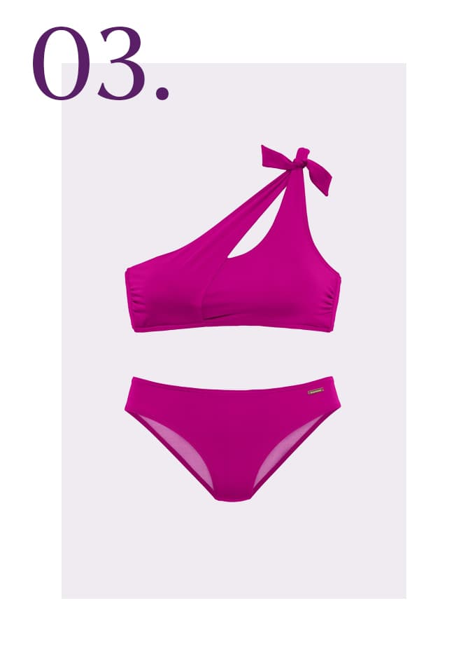 Asymmetrische bikini paars