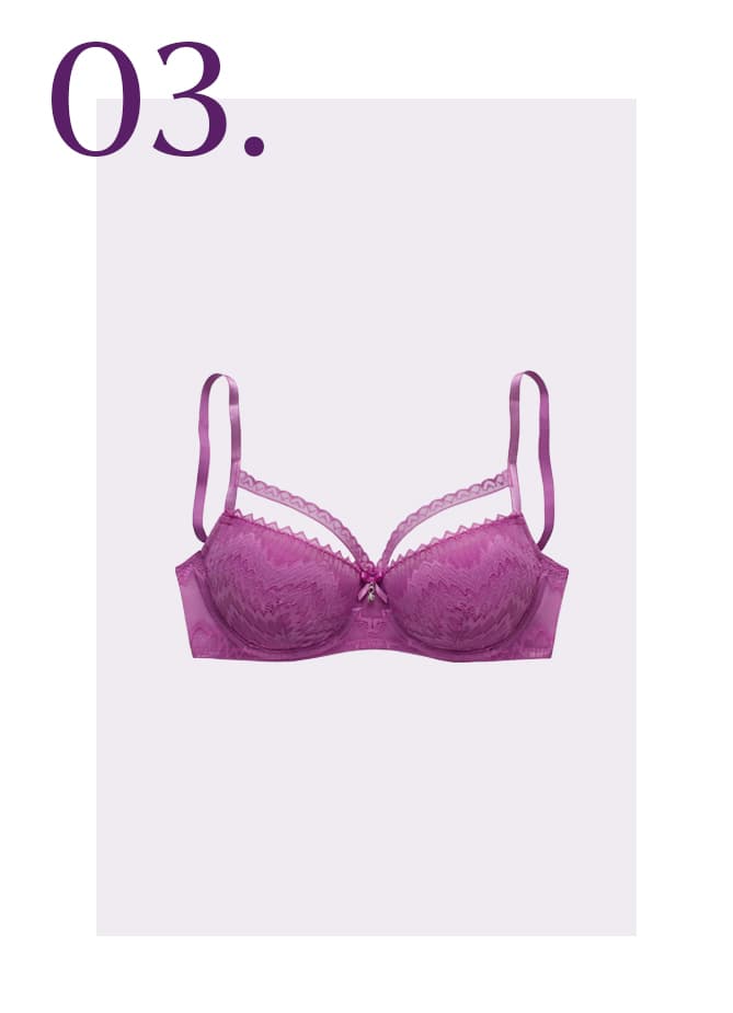 Paarse voorgevormde bh