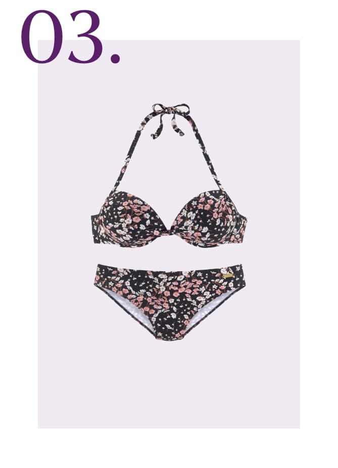 Lascana push-up bikinitop bloemmotief
