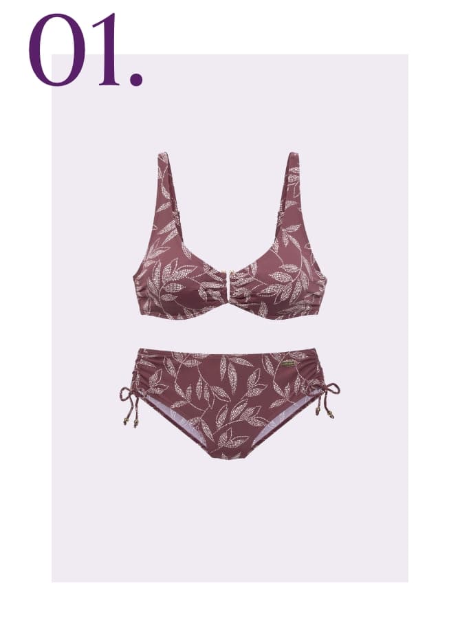 Lascana bikinitop aubergine