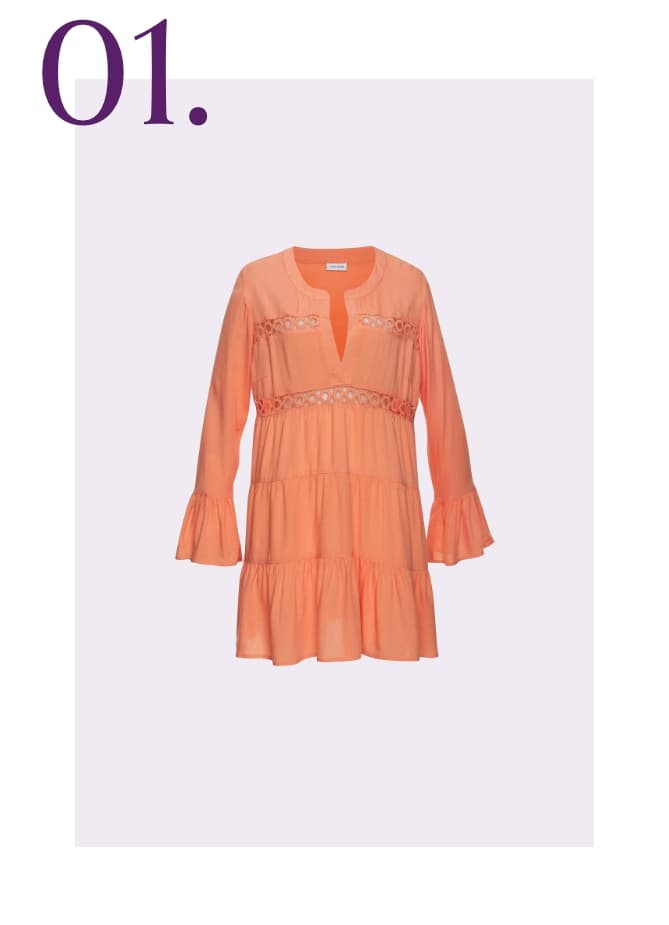 Lascana lange blouse oranje