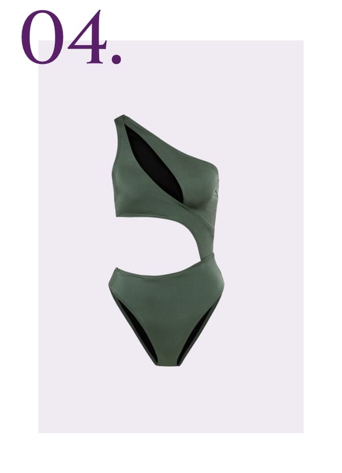 Lascana monokini olijfgroen