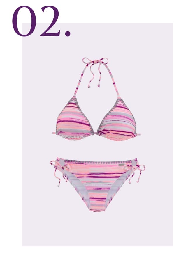 Gestreepte bikiniset