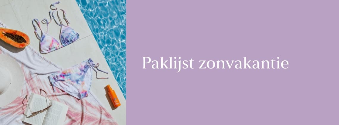 Paklijst zonvakantie